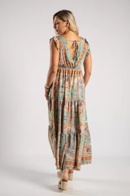 Φόρεμα Maxi Paisley Βολάν