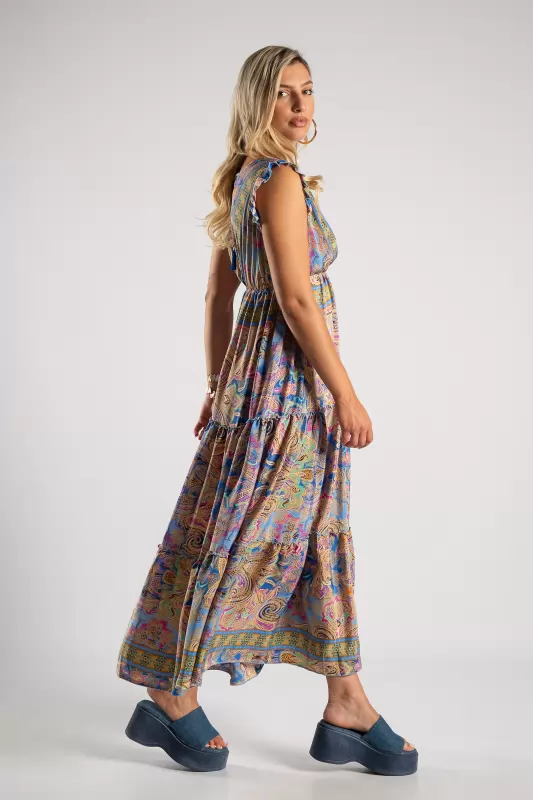Φόρεμα Maxi Paisley Βολάν