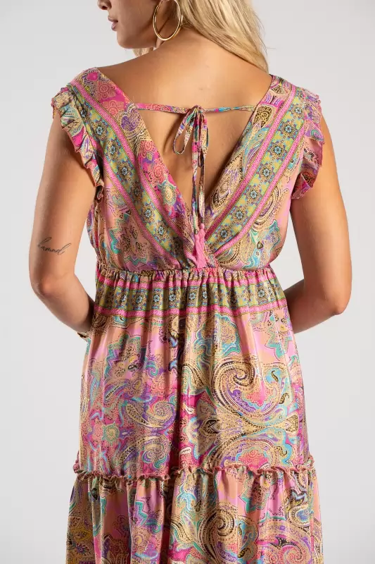 Φόρεμα Maxi Paisley Βολάν