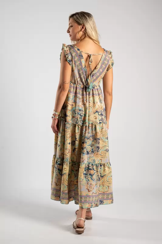 Φόρεμα Maxi Paisley Βολάν