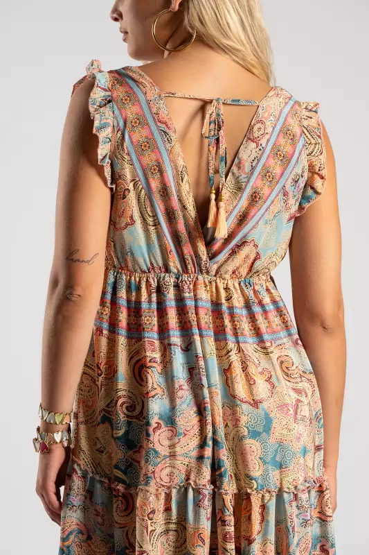 Φόρεμα Maxi Paisley Βολάν