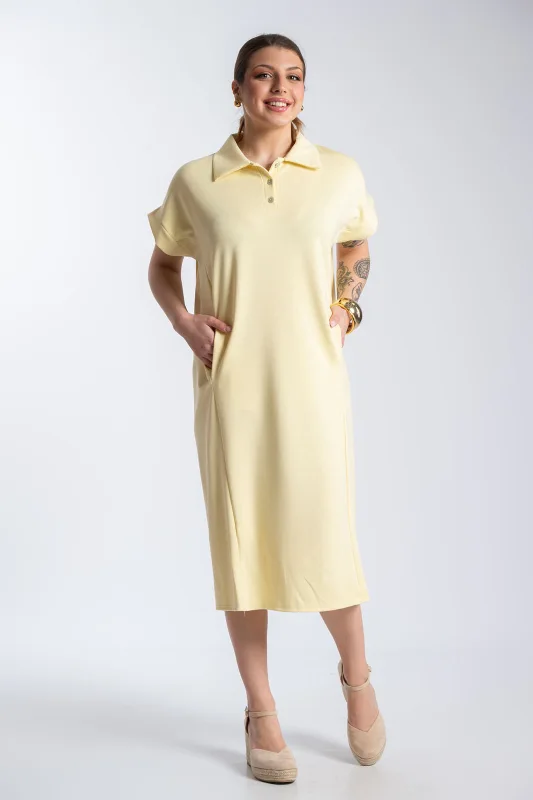 Maxi Polo Dress Side Pockets