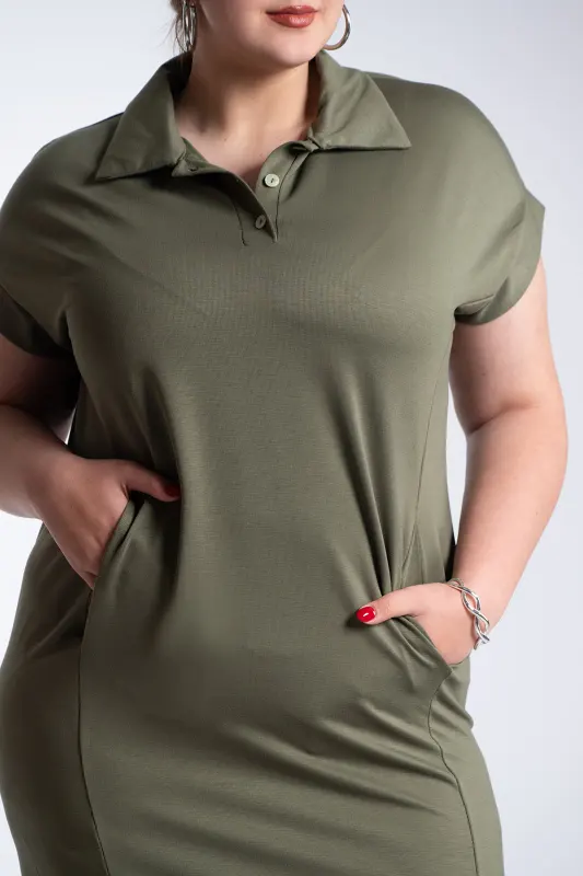 Φόρεμα Maxi Polo Πλαινές Τσέπες