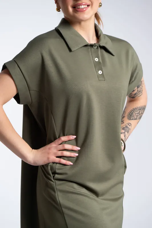 Φόρεμα Maxi Polo Πλαινές Τσέπες