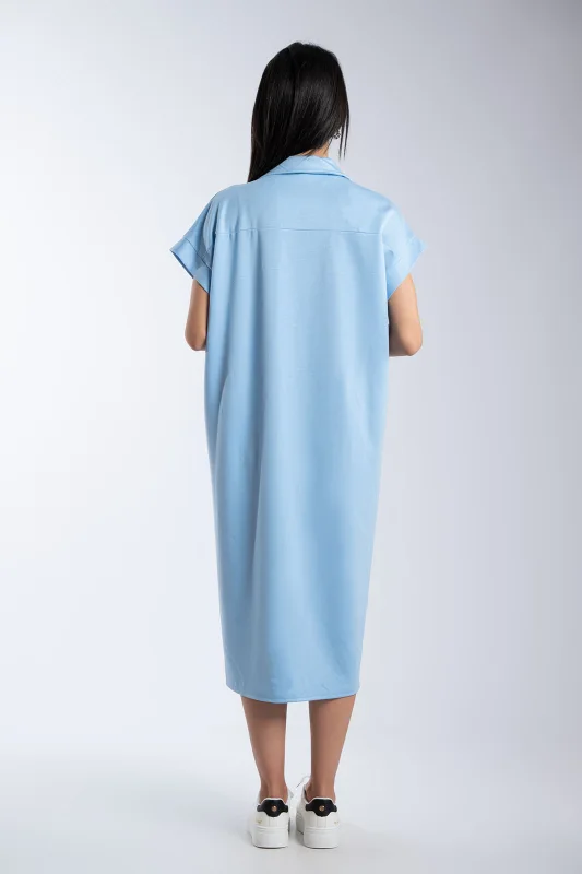 Maxi Polo Dress Side Pockets