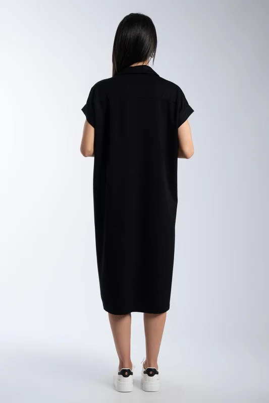 Maxi Polo Dress Side Pockets