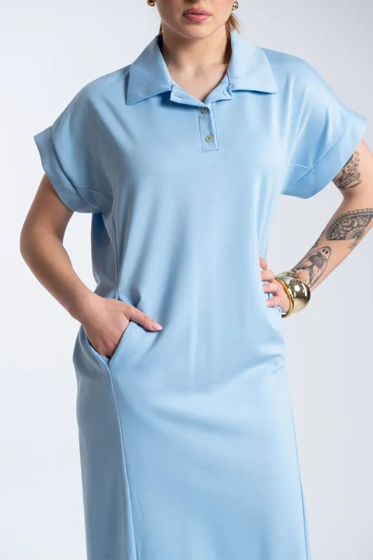 Φόρεμα Maxi Polo Πλαινές Τσέπες