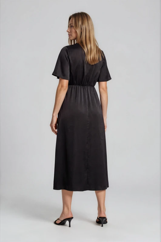 Maxi Satin Dress Cut Outs