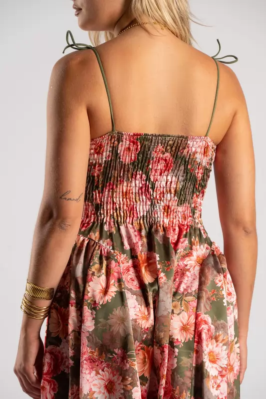 Φόρεμα Maxi Σατέν Floral