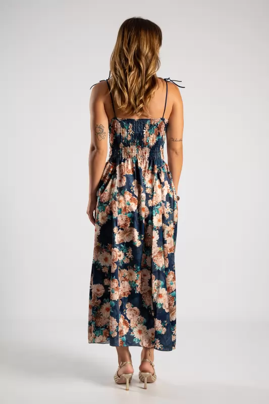 Φόρεμα Maxi Σατέν Floral