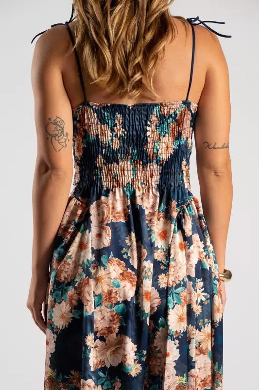 Φόρεμα Maxi Σατέν Floral