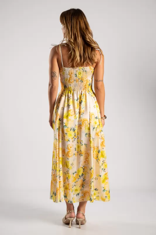 Φόρεμα Maxi Σατέν Floral