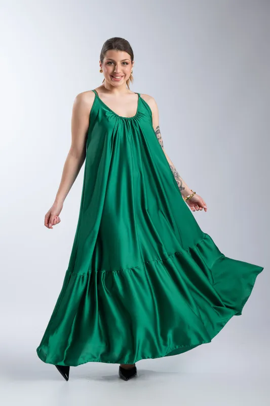 Φόρεμα Maxi Σατέν Τιράντες