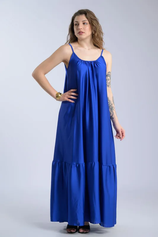 Φόρεμα Maxi Σατέν Τιράντες