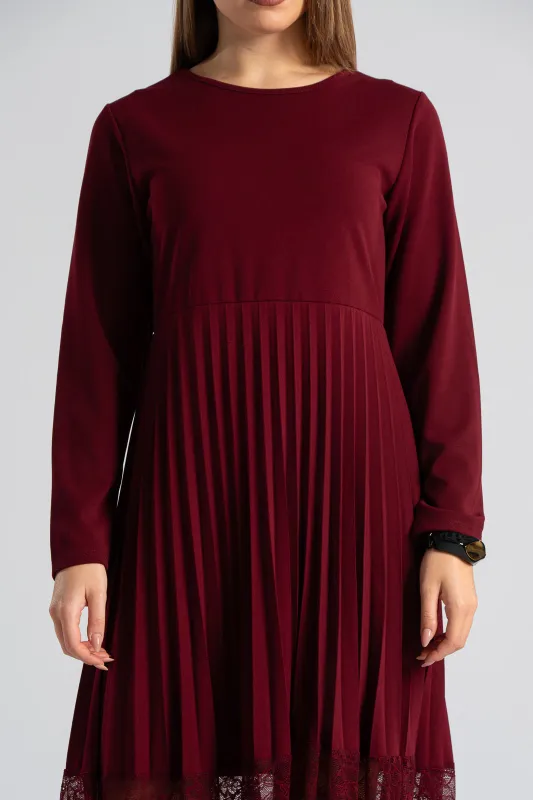 Φόρεμα Midi Τελείωμα Δαντέλα