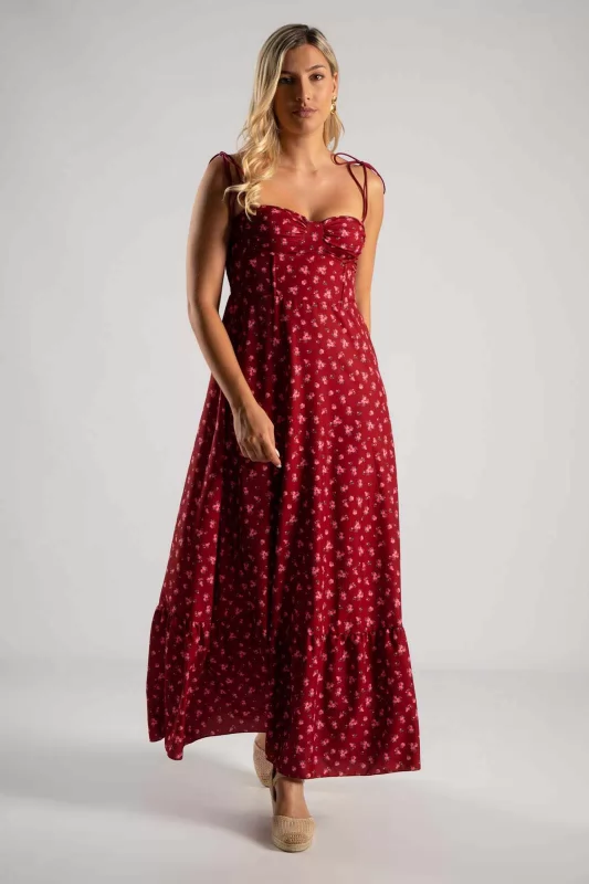 Φόρεμα Maxi Τιράντα Floral
