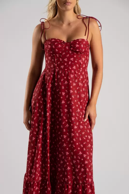 Φόρεμα Maxi Τιράντα Floral