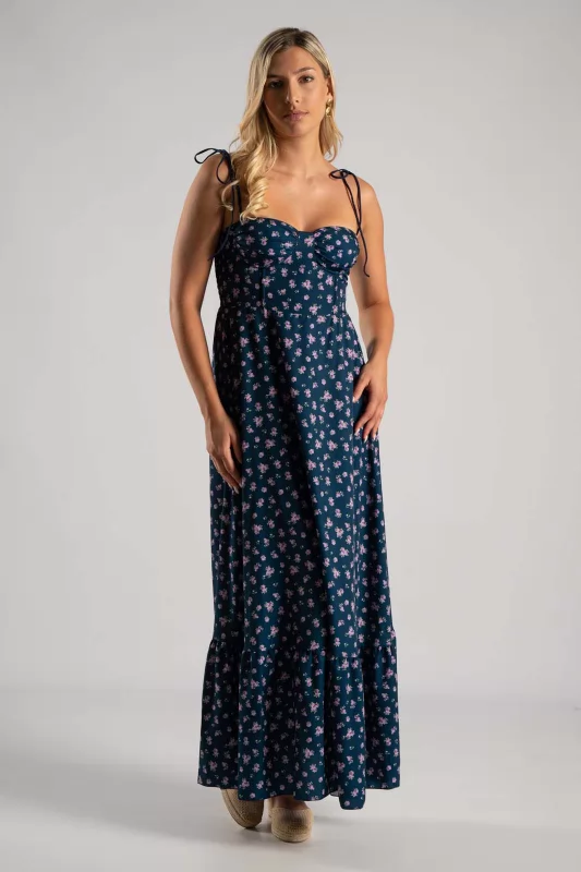 Φόρεμα Maxi Τιράντα Floral