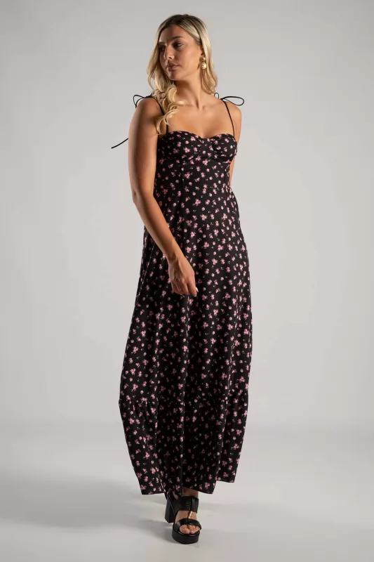 Φόρεμα Maxi Τιράντα Floral