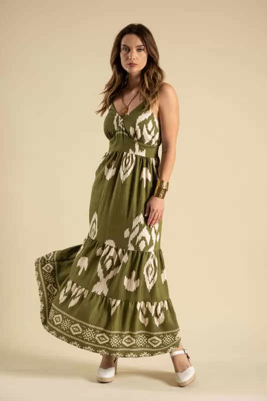 Maxi Dress Strap Shirring