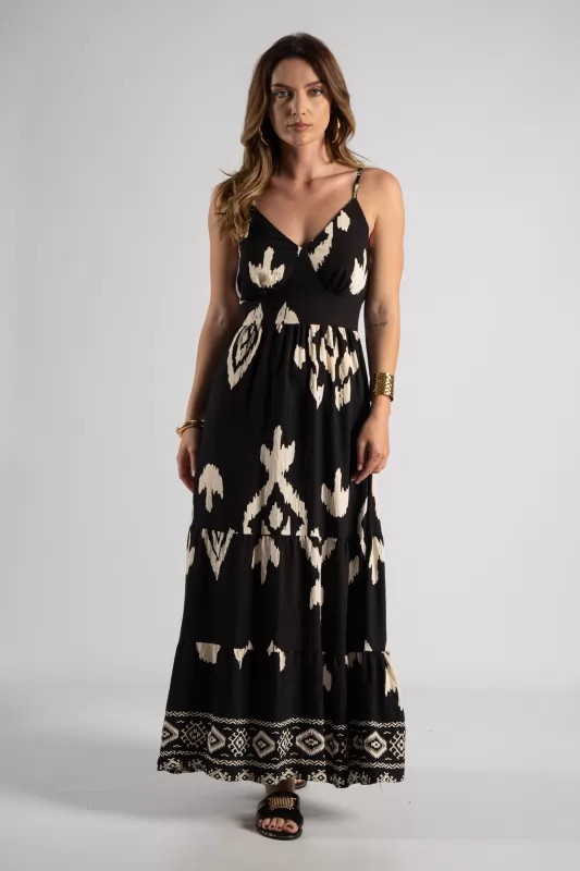 Maxi Dress Strap Shirring