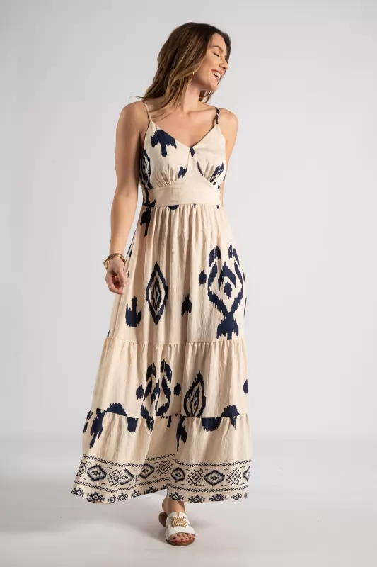 Maxi Dress Strap Shirring