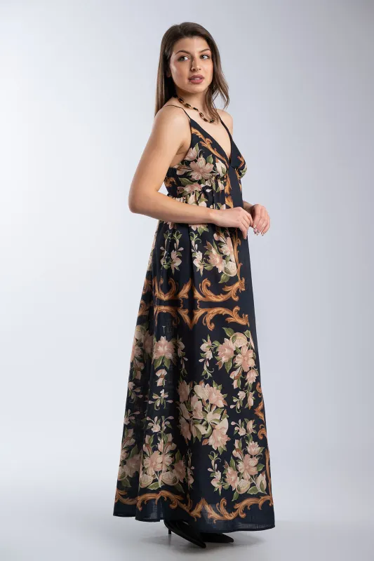 Φόρεμα Maxi Τιράντες Hibiscus