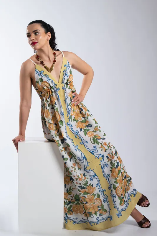 Φόρεμα Maxi Τιράντες Hibiscus