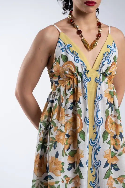 Φόρεμα Maxi Τιράντες Hibiscus