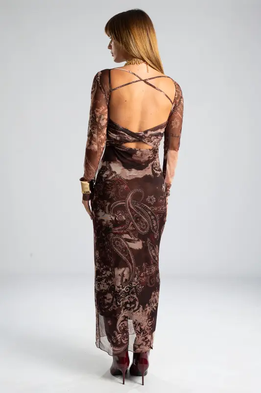 Φόρεμα Maxi Τούλινο Paisley