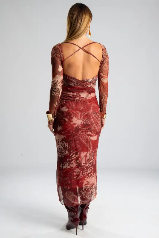 Φόρεμα Maxi Τούλινο Paisley