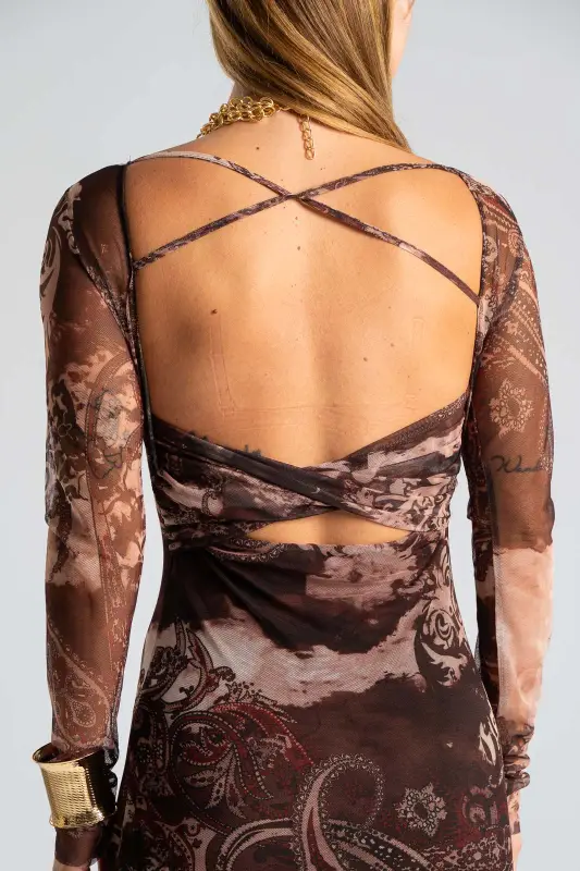 Φόρεμα Maxi Τούλινο Paisley