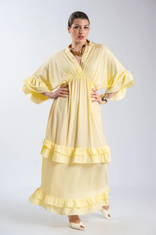 Φόρεμα Maxi Βολάν Ophelia