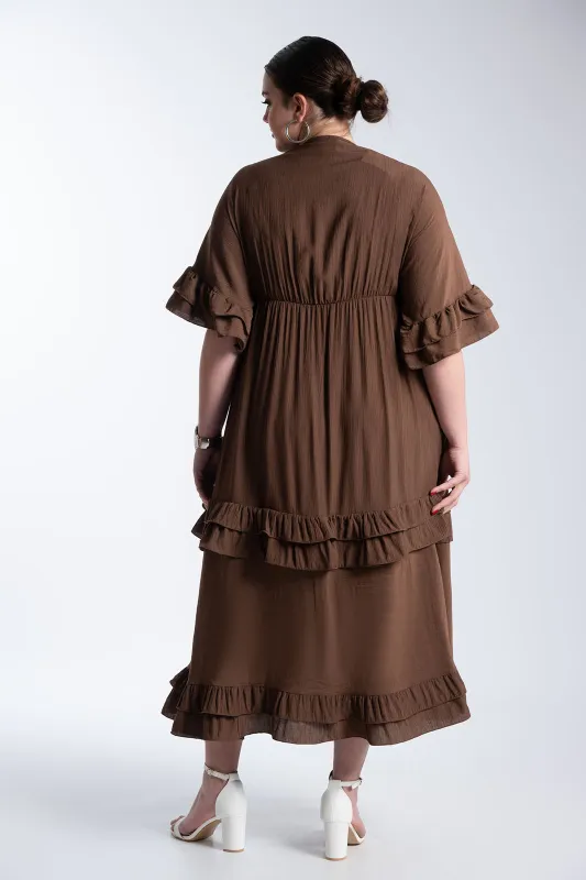 Φόρεμα Maxi Βολάν Ophelia