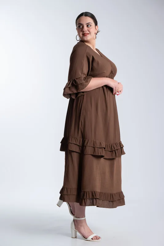 Φόρεμα Maxi Βολάν Ophelia