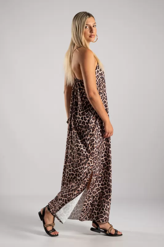 Φόρεμα Maxi Χ Πλάτη Leopar