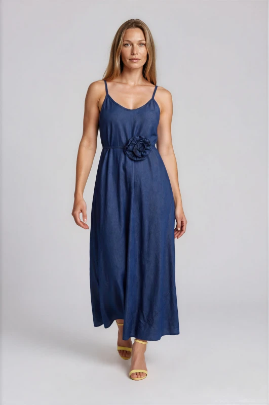 Φόρεμα Maxi Ζώνη Floral