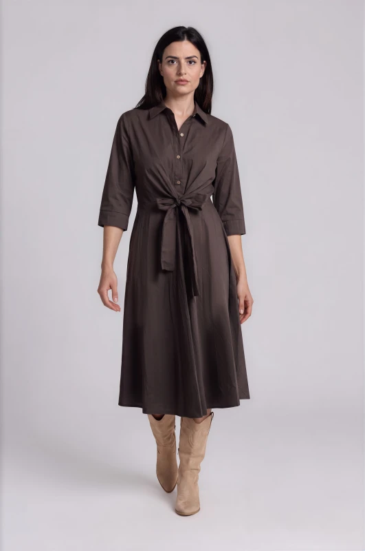 Dress With Waist Tie