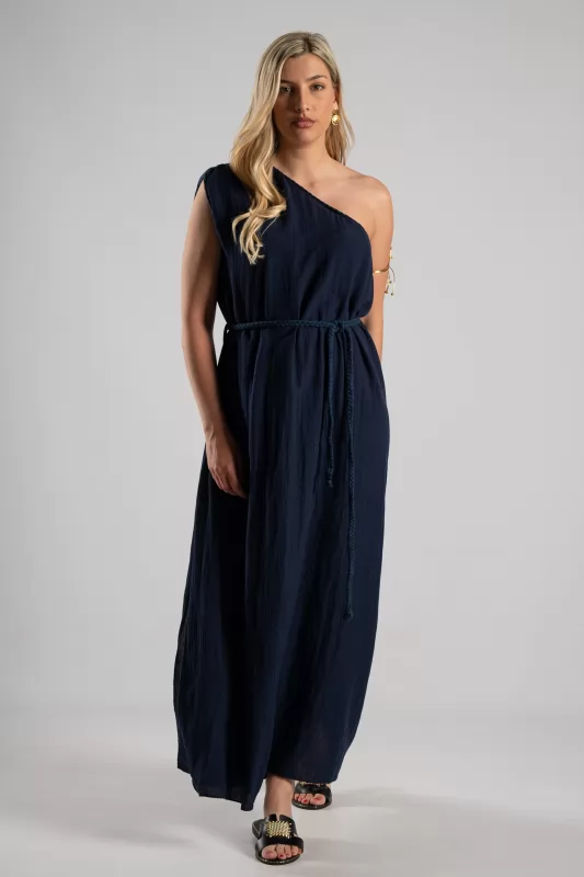Dress With A One Shoulder Braid