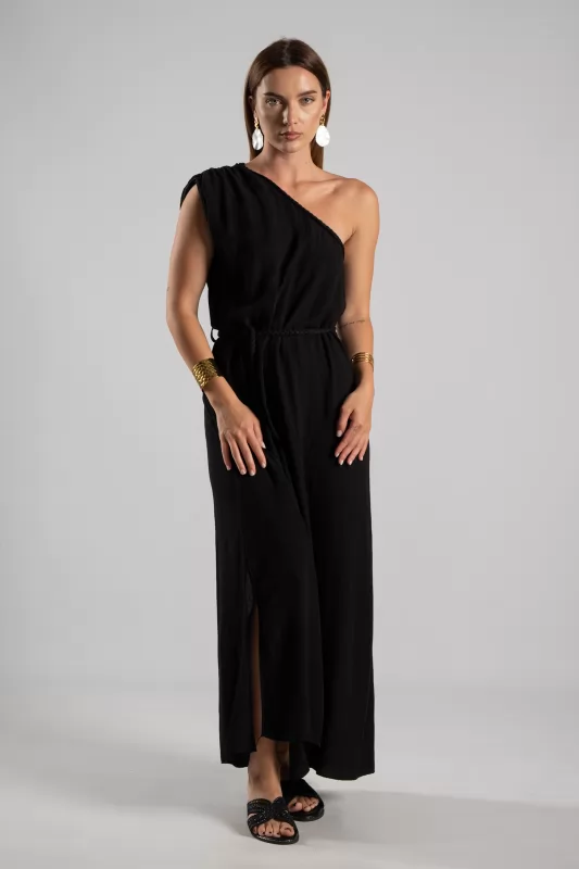 Dress With A One Shoulder Braid