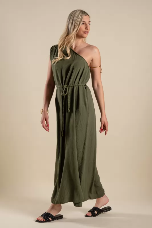 Dress With A One Shoulder Braid