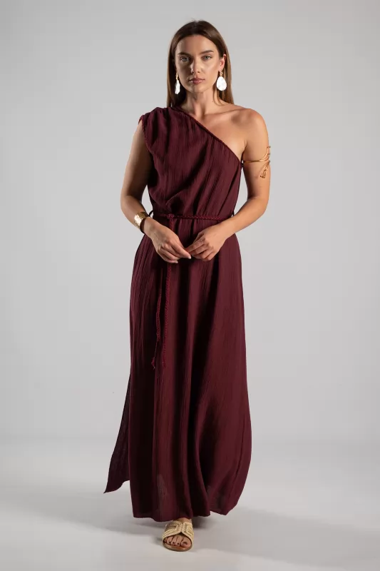Dress With A One Shoulder Braid