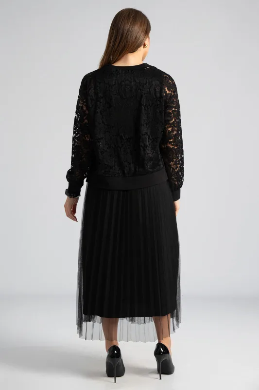 Φόρεμα Με Μπλούζα Λεπτομέρεια Δαντέλα