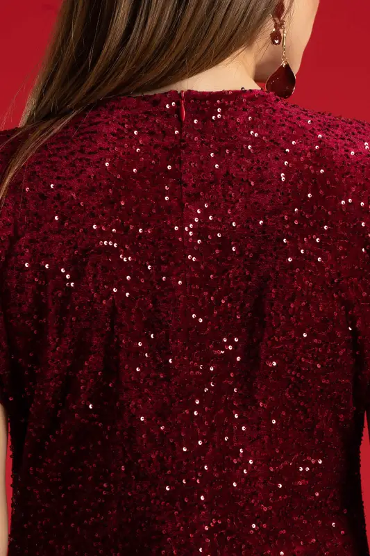 Dress Sleeveless Sequins Buttons