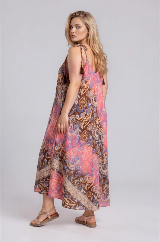 Dress with Gold Accents Paisley 