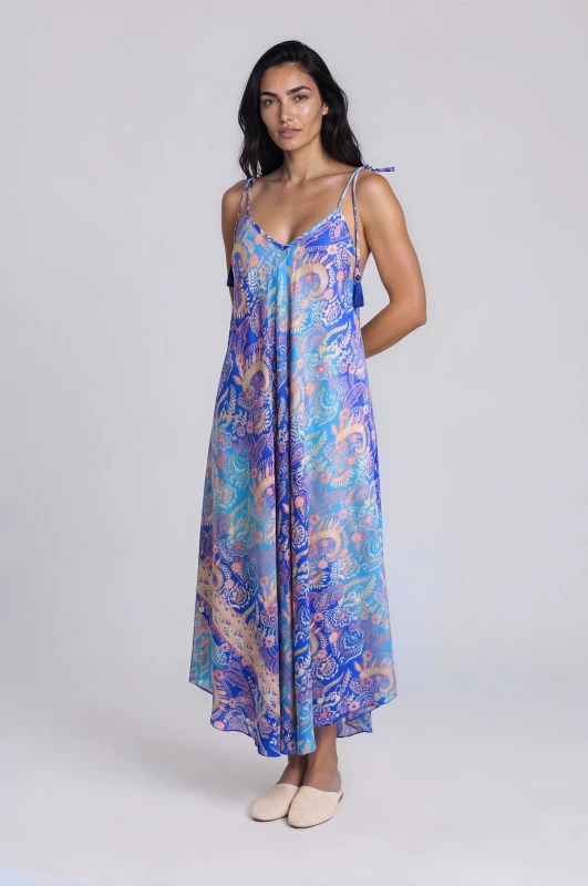Dress with Gold Accents Paisley 