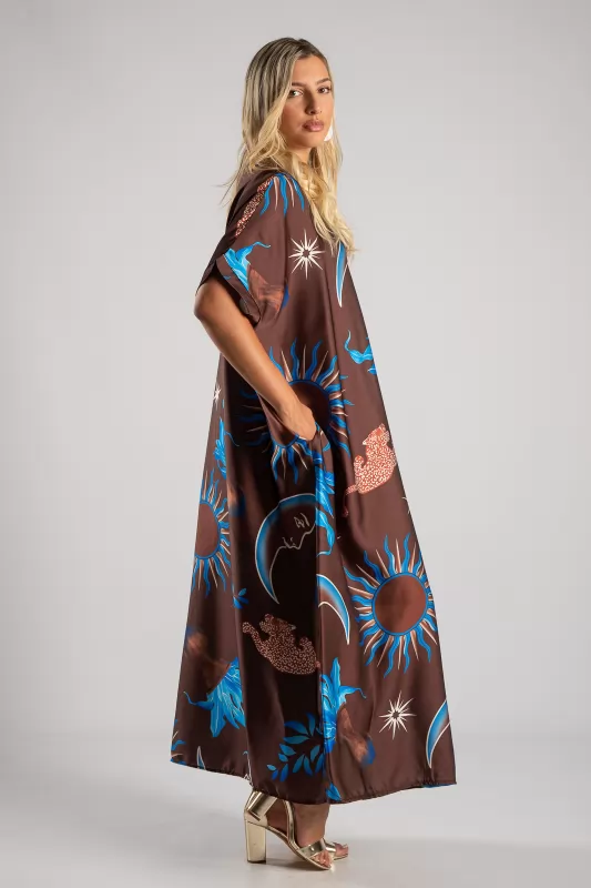 Dress Big Pleated Printed