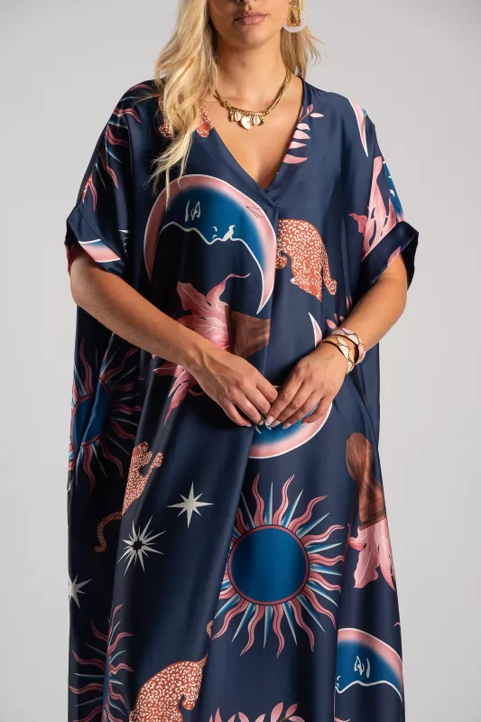 Dress Big Pleated Printed