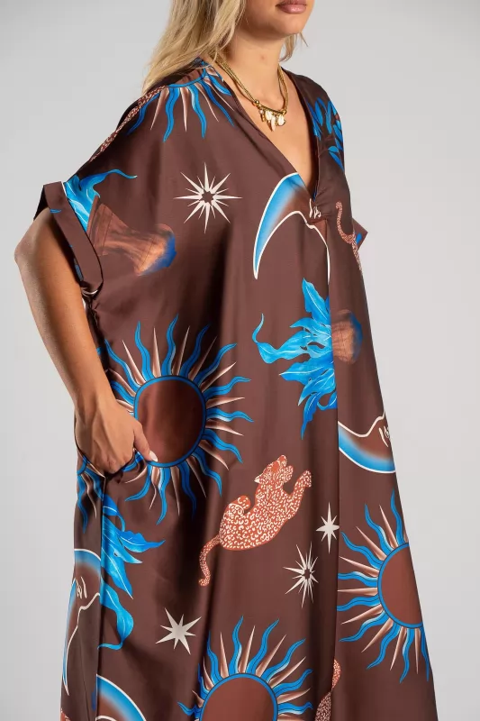 Dress Big Pleated Printed