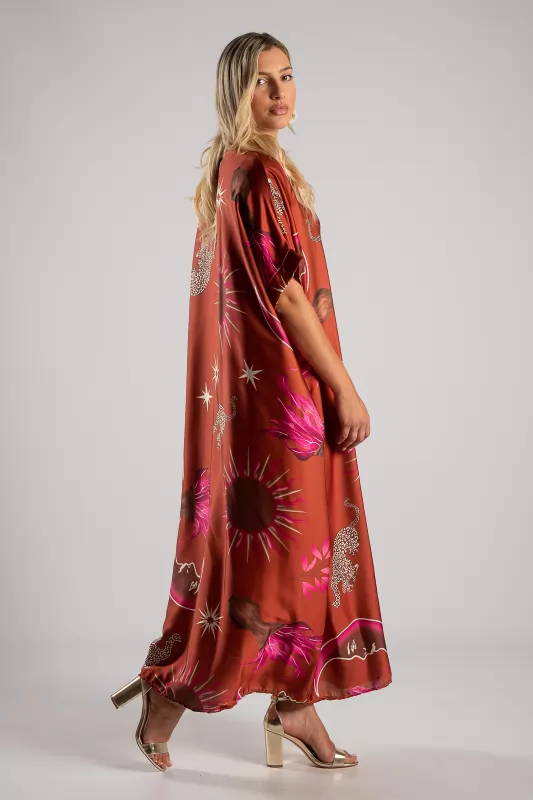 Dress Big Pleated Printed
